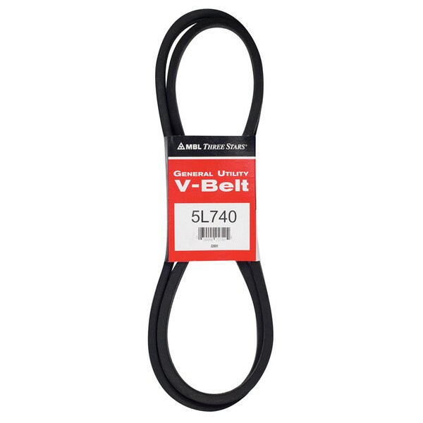 Mbl Mitsuboshi FHP General Utility V-Belt 0.63 in. W X 74 in. L For Fractional Horsepower Motors 5L740A - main